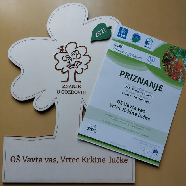 Vrtec Krkine lučke dobil priznanje programa Leaf